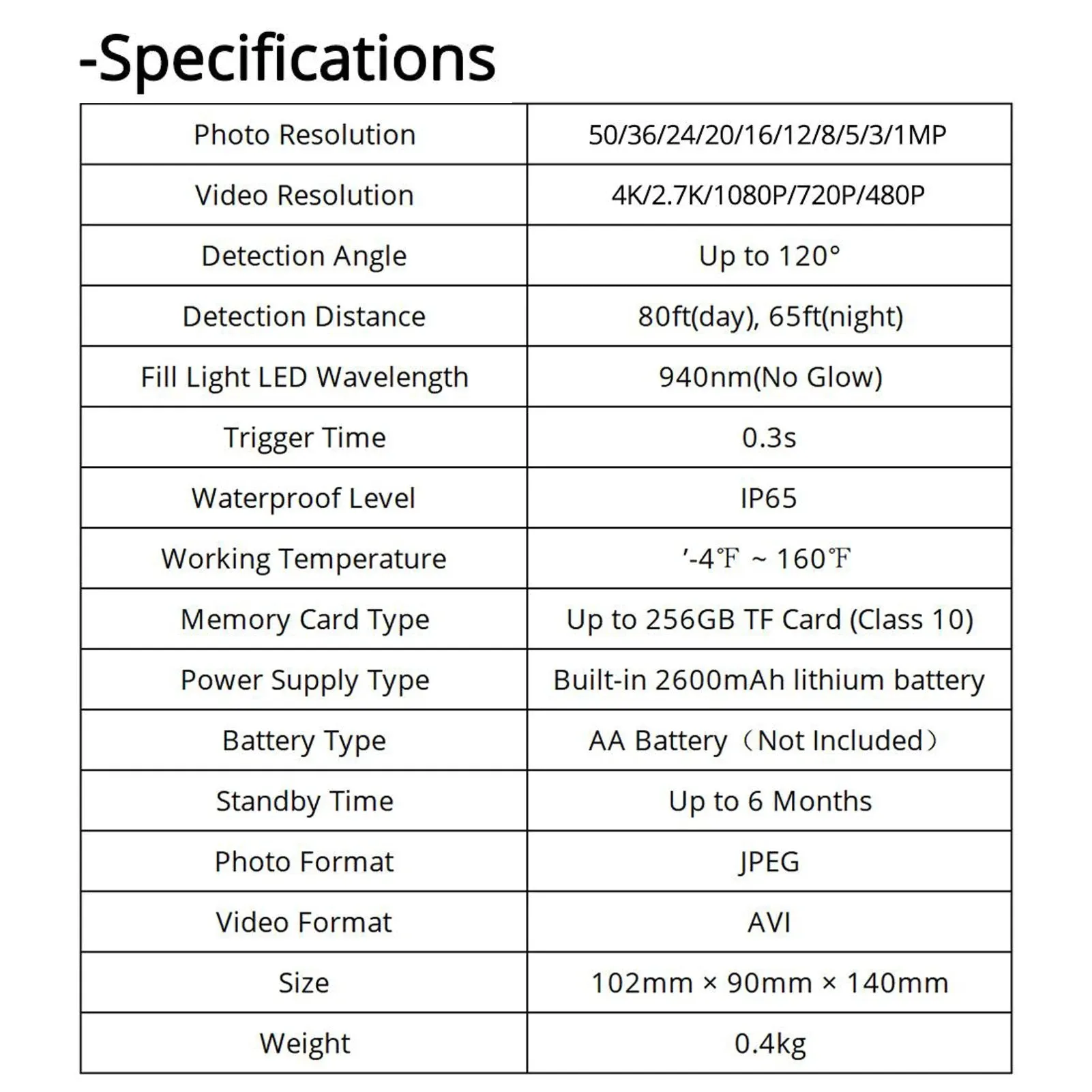 Solar Powered Night Vision Trail Camera 50MP 4K 1080P Hunting Cameras 0.3s Trigger Time Trail Camera Video Photo Recorder