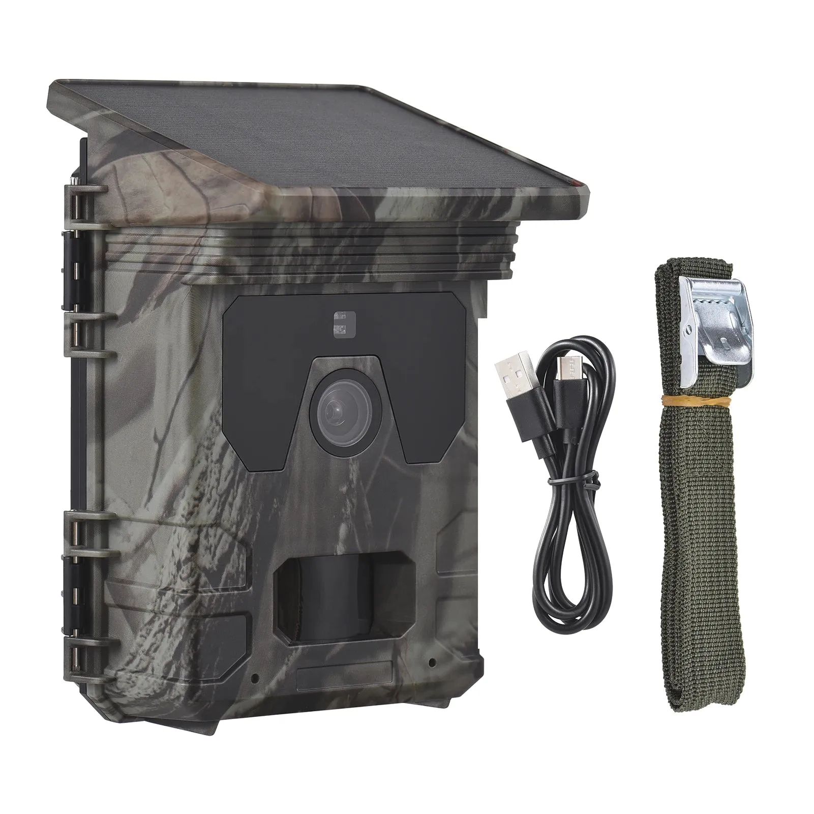 Solar Powered Night Vision Trail Camera 50MP 4K 1080P Hunting Cameras 0.3s Trigger Time Trail Camera Video Photo Recorder