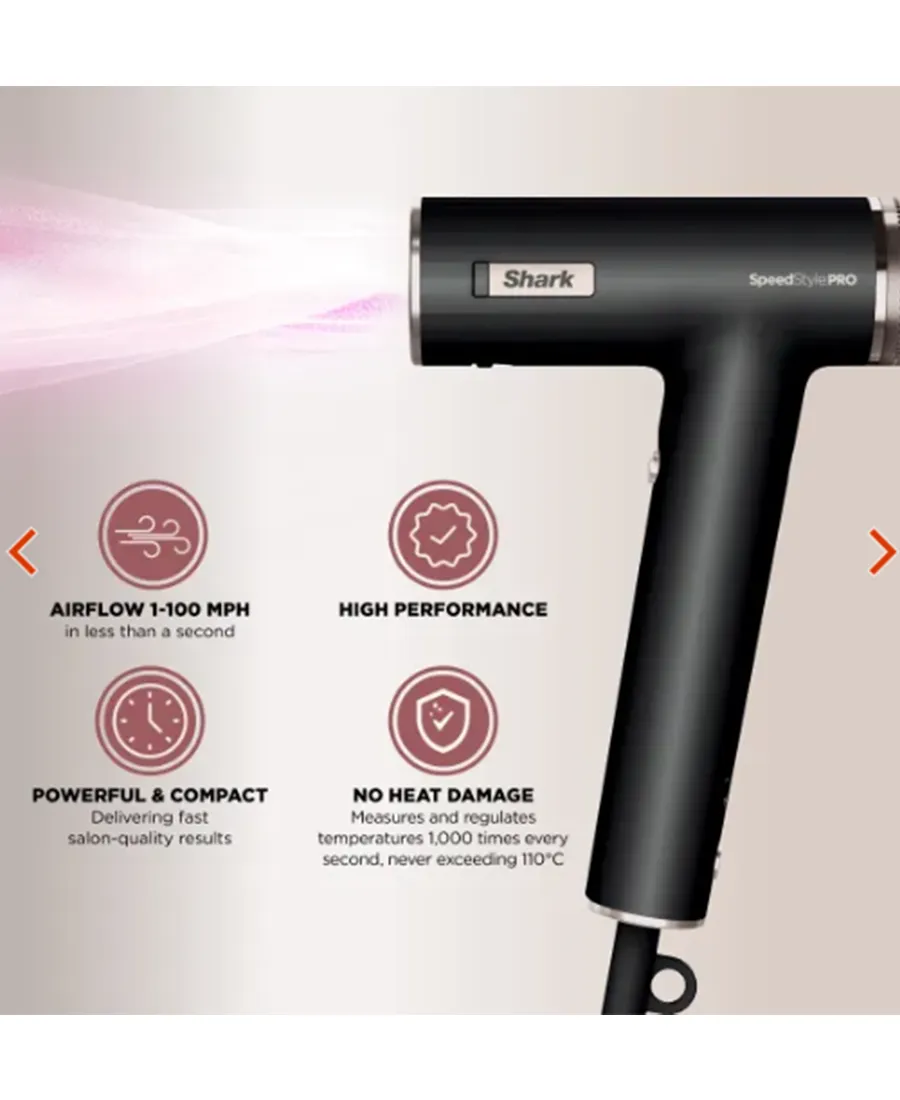 SpeedStyle Pro 5-in-1 High-Velocity Hair Dryer System | Black