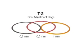 T-2 Fine-Adjustment rings (0,3 / 0,5 / 1 mm) - Aluminium