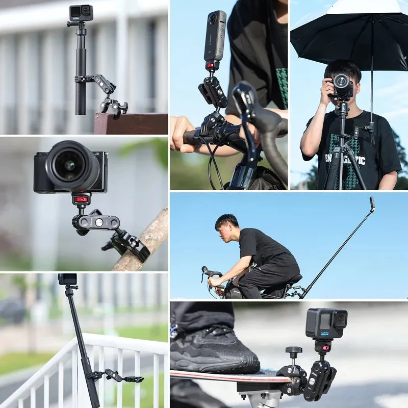 Ulanzi CO17 Super Clamp with 360° Dual-Head Magic Arm and Arri Adapter for Camera, Light or Umbrella