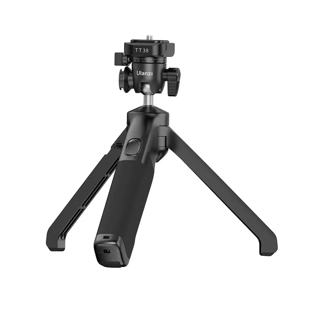 Ulanzi TT38 Camera Grip   Push Tripod with 360 / 180 Degree Ball Head, 3kg Max Load Capacity, 1/4" Thread Mount, Cold Shoe and Hidden Hook for Vlog, Vlogging, Videography