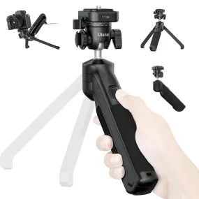 Ulanzi TT38 Camera Grip   Push Tripod with 360 / 180 Degree Ball Head, 3kg Max Load Capacity, 1/4" Thread Mount, Cold Shoe and Hidden Hook for Vlog, Vlogging, Videography