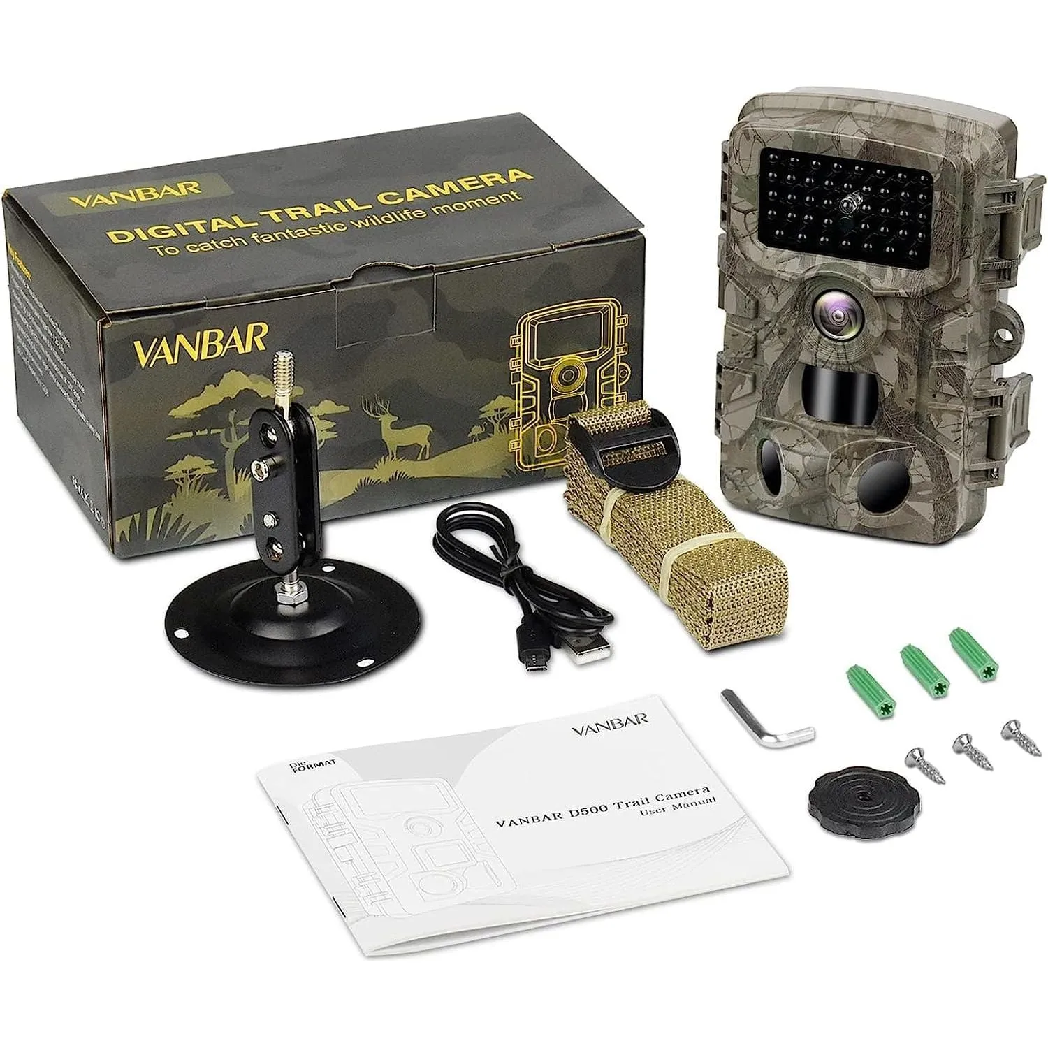 Vanbar D500 Trail Wildlife Camera 20MP - Forest Camo