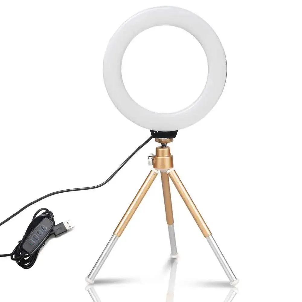 Versatile Mini LED Ring Light Kit for YouTubers and Content Creators - Pro Illumination for Stunning Videos