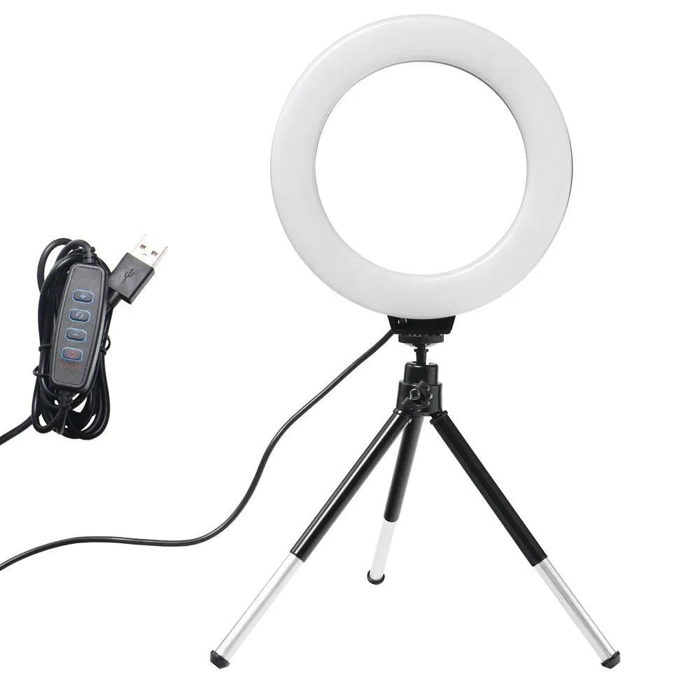 Versatile Mini LED Ring Light Kit for YouTubers and Content Creators - Pro Illumination for Stunning Videos