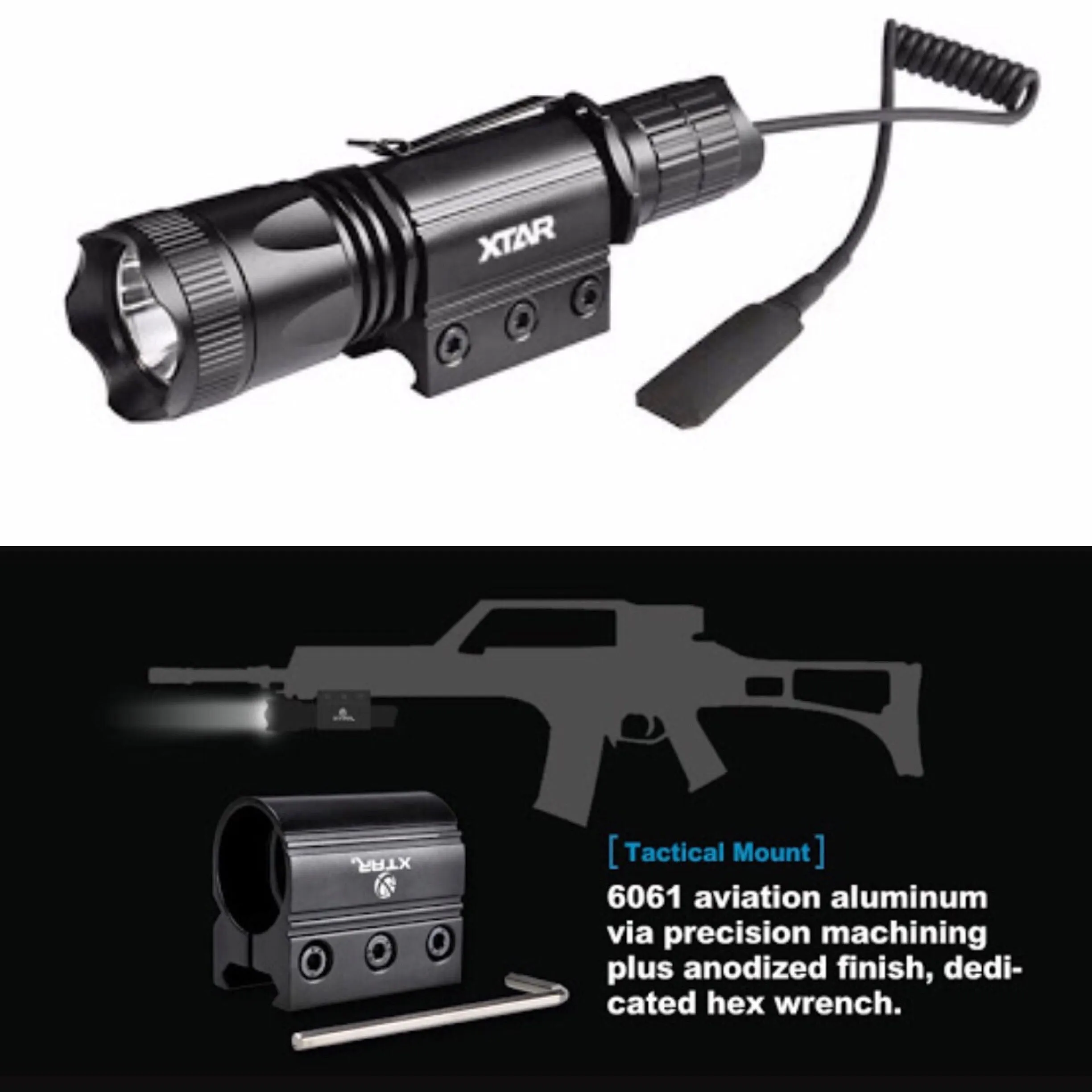XTAR TZ20 Tactical Flashlight Weapon Mount